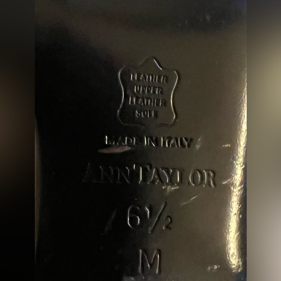 Ann Taylor Clio leather slingback pumps size US 6 1/2M black and cream. - Picture 9 of 11